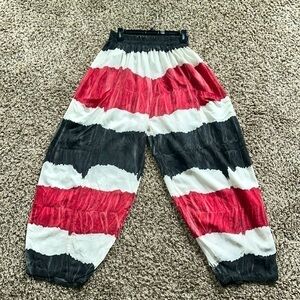 La Bass black/white/red women’s balloon pants Sz 2